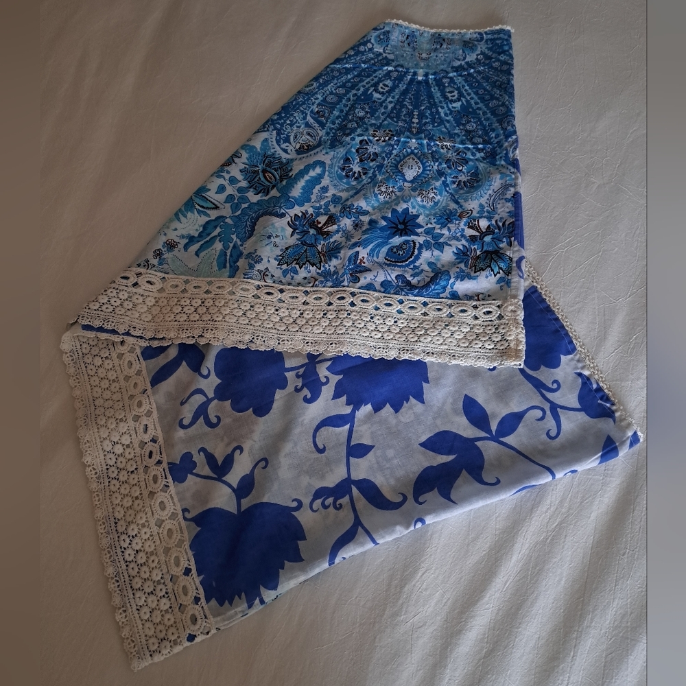 2 Pattern Cotton Infinity Scarf - Picture 4 of 16